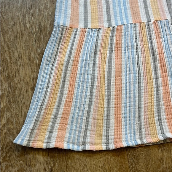Soft Surroundings Laguna Gauze Stripe Dress Multi Color Petite Small EUC Cotton - Picture 10 of 16